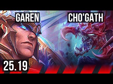 GAREN vs CHO'GATH (TOP) | 50k DMG, Legendary, 17/3/5 | EUW Master | 25.19