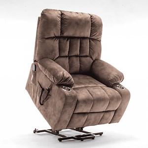 JUUXO Oversized Lift Chair Lay Flat Recliner, Large Power Lift Chair for Elderly, Extra Wide Heated Massage Chair for Big and Tall in 25.6" Seat Width, 400 lbs