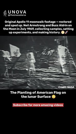 Apollo 11 Moonwalk 🚀🌕 (Restored & Sped Up)