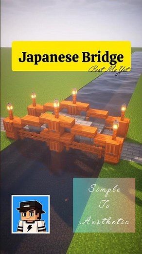 Easy Japanese Bridge Build in Minecraft 🌉 | Simple & Aesthetic Design