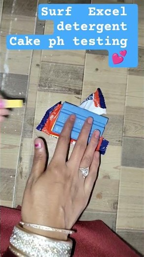 Surf Excel detergent cake ph testing 💕#winterspecial #handcare