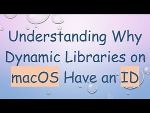 Understanding Why Dynamic Libraries on macOS Have an ID