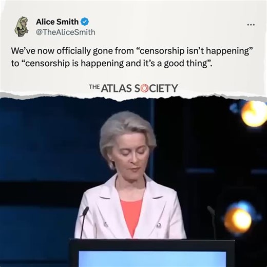 The Atlas Society on Instagram: "The mask didn’t slip, it is fully removed."