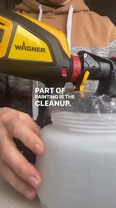 244K views | @determined_diy has discovered one of Wagner's favorite clean-up shortcuts... our sprayer cup liners! These simple liners make it easy to save extra paint, switch paint colors, and clean up at the end of a long day of doing it yourself. Wagner is all about making it easy for you to make something beautiful. Learn more about Wagner sprayer cup liners here: https://bit.ly/3UfO7bq | Wagner Painting | Facebook
