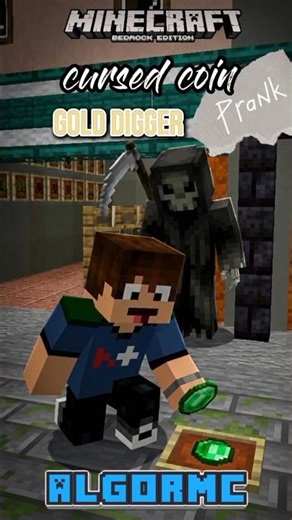 Cursed Coin Prank!!! No mod/Addons #minecraft #gaming #fyp #minecraftpe #prank