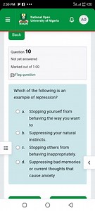 Which of the following is an example of repression?a. Stoppin... | Filo