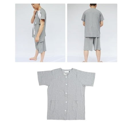 Shoulder Surgery Shirt Easy Put On Take Off Unisex Recovery Short Sleeve Light Grey - Walmart.ca