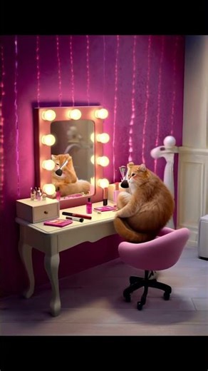 Funny Cat Makeup Transformation 😻💄 #Shorts