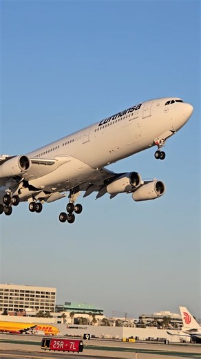 @Aviiationlax on Instagram: "Beautiful take-off A340 🛫. #aviation #planespotting #boeing747"