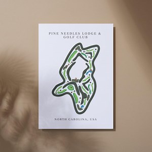 Pine Needles Golf Course Map Print, North Carolina - Etsy