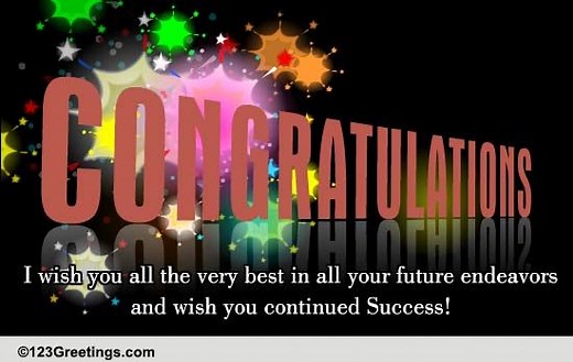 Wish You Continued Success!