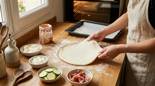 La recette de la pâte à pizza en 5 minutes, sans repos ni levure de boulanger - Top Santé