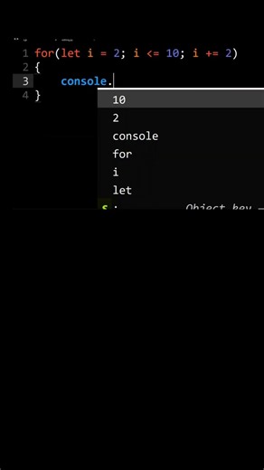 JavaScript Program To Print The Even Numbers From 1 to 10