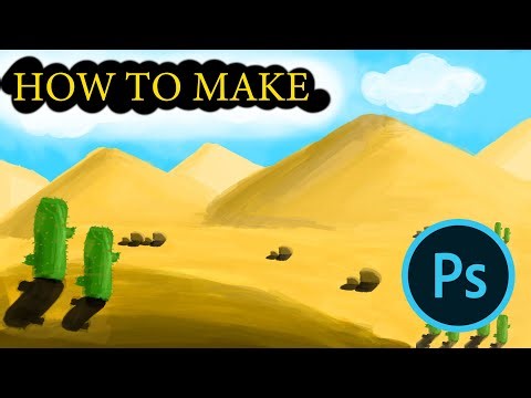 🎨 How to Draw a Scenery of Desert in Adobe Photoshop | Step-by-Step Digital Art Tutorial 🏜️