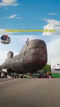 Transporting submarines to sea #BigTruckPower #HeavyDutyTrucks #HillClimbChallenge #HeavyHaul