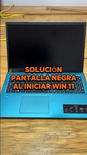 Solución pantalla negra al iniciar windows #pc #acer #windows
