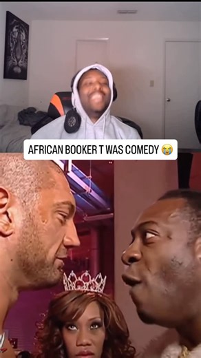 SWITZO on Instagram: "BATISTA WAS FIGHTING NOT TO BREAK CHARACTER 😭😭😭 BRO THIS GIMMICK WAS INSANELY FUNNY BOOKER T IS ONE OF THE GOATS SIMPLY BECAUSE HE WOULD PLAY A GIMMICK TO PERFECTION!!!! ALL HIS FEUDS WERE PEAK #switzo #switzosn #wwe #prowrestling"