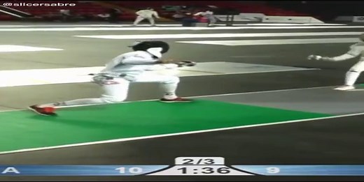 Amazing Fencing Trick Shot: Emura Sabre Skills Revealed!