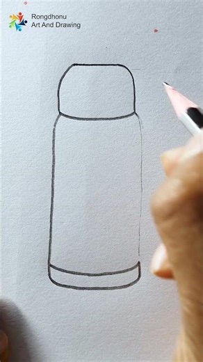 Simple Thermos Flask Drawing | Easy Pencil Sketch Step by Step