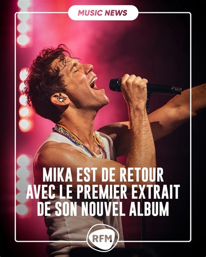 [#MusicNews] ✨ MIKA est de retour : son nouvel album studio est désormais « finalisé » 💿, et il vient d'en dévoiler un premier extrait sur Instagram à découvrir dès Vendredi 31 Octobre ! 🎶 #MeilleurDeLaMusique | RFM