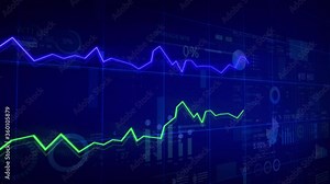 Growing financial charts. Financial charts with increasing profits. Economy background. More color options in my portfolio.