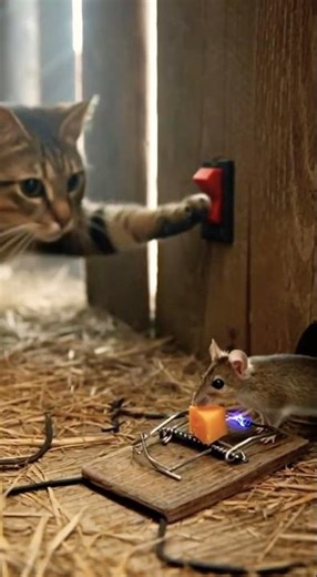 Smart Cat Trolls Mouse! 😹 Genius Mousetrap Prank