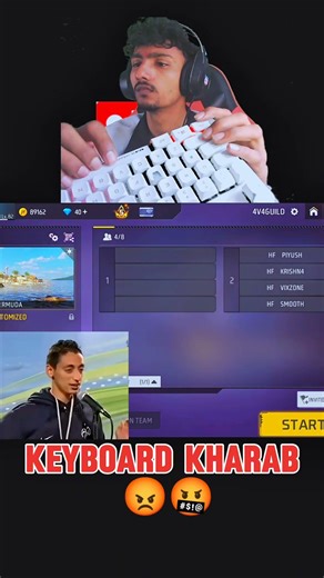 Ye Kya Ho Gya Keyboard Ko 😭 #shorts #fflive