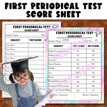 First Periodical Test Score Sheet | Printable Student Assessment Record