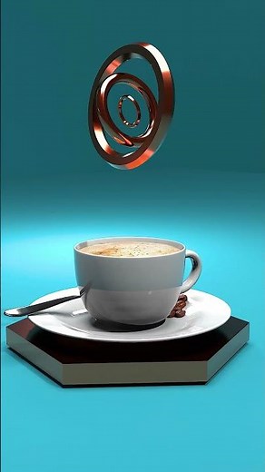 Rotating Coffee Cup and Rings | Smooth Loop Animation