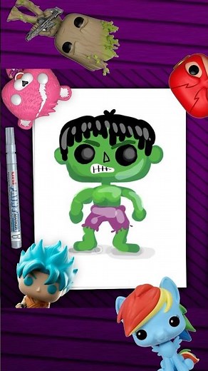 It’s little hulk figure of hulk Funko pop how to draw hulk ￼
