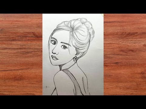 Beautiful Girl Pencil Sketch ✏️ | Realistic Female Portrait Drawing Step by Step | Mrs Sketch
