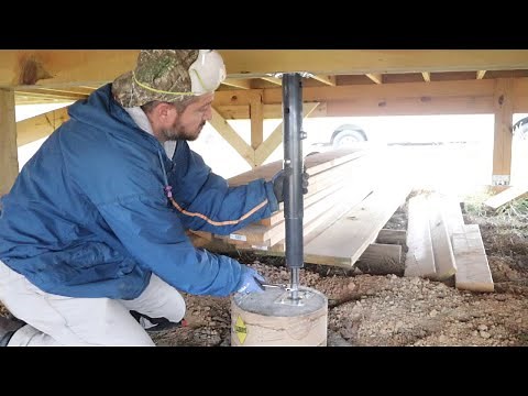 How to Install a support post or floor jack under a house.