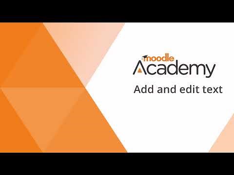 Add and edit text in Moodle (4.3 and 4.2)