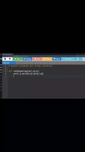 Python Program for array rotation