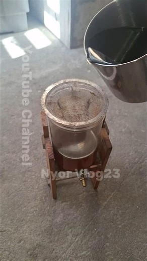 Filter first the oil #cooking oil_DIY stove using used oil #shortvideo