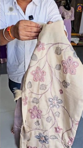 Jute Tissue Silk Saree ✨ Aari Tari Work Look #shorts #reels