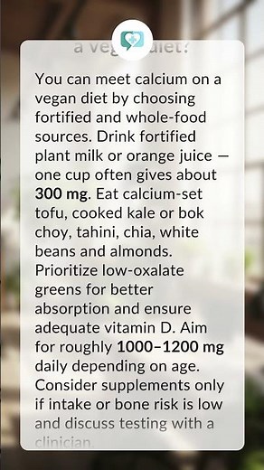 How to get calcium in a vegan diet?