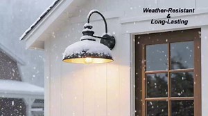 Exterior Farmhouse Barn Light Fixtures, Vintage Black Wall Sconces, E26 Socket Outdoor Wall Mount Lighting Fixture,Anti-Rust Water Resistant Exterior Light for Porch, Patio, Doorway, Garage(1 Pack)