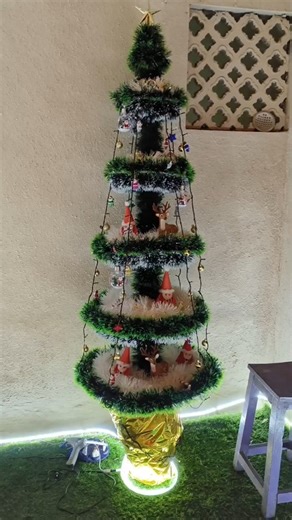 Wow Homemade Christmas tree #shorts #ytshorts #chritmastree #decoration