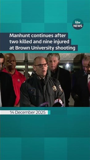 A manhunt continues for a shooter, who has killed at least two people at Brown University #itvnews
