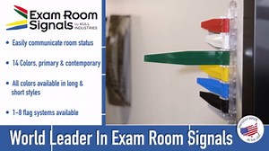 Exam Room Flags, Made in USA Medical Door Flags for Doctor Offices, Hospitals, Clinics, Durable, Reliable Door Sign, Single Flag System, 7-Inch, Yellow