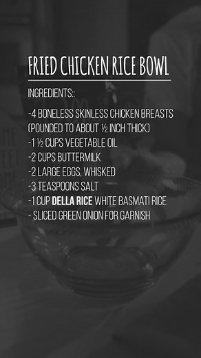 Delicious Fried Chicken Rice Bowl Recipe