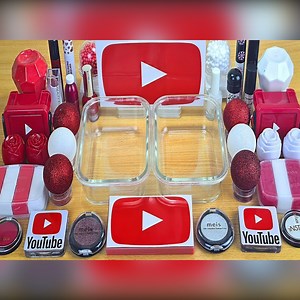 YouTUBE SLIME - Mixing makeup and glitter into Clear Slime - Satisfying Slime Videos | Luxury Cosmetics