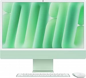 Apple 2024 iMac All-in-One Desktop Computer with M4 chip with 8-core CPU, 8-core GPU: Built for Apple Intelligence, 16GB Unified Memory, 256GB SSD Storage; Green with AppleCare+ (3 Years)