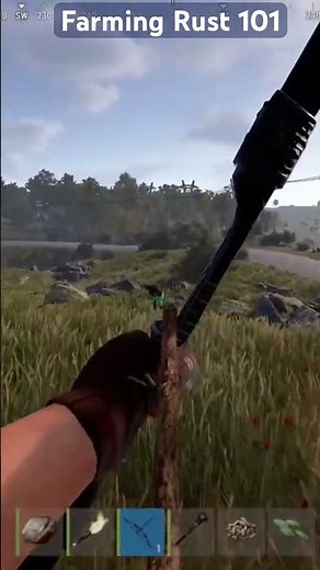 How to farm ore in Rust. No pickaxe no rock no problem! #gaming #rust #rustgame #gameplay