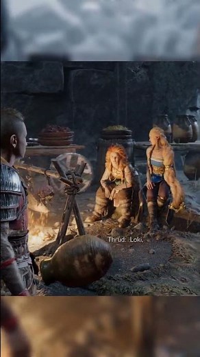 Atreus visits Thrud and Sif after Thor's death - God of War Ragnarok
