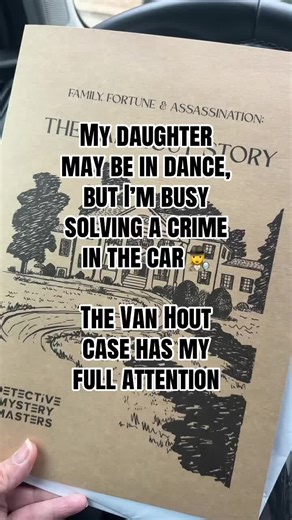 Some moms scroll. Some moms nap. I’m out here in the parking lot trying to solve the Van Hoyt mystery like it’s my job. Don’t interrupt—I’m on a clue. 😌🧠 #MomHumor #ParkingLotLife #detectivemysterymasters #DetectiveBrain #MysteryAddict