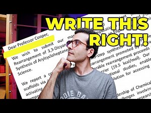 [25] How to Write a Cover Letter for Research Paper Submission