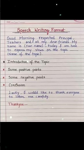 "Master the Art of Speech Writing: Format and Tips" #SpeechWritingFormat #EffectiveSpeechTips #short