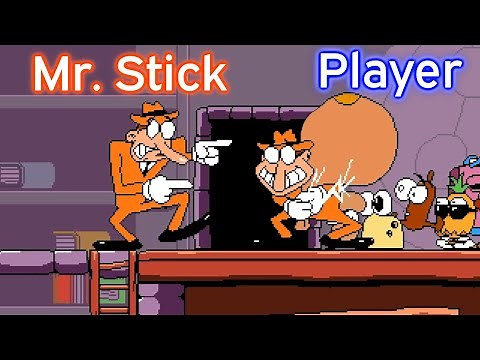 Playable Mr. Stick [Pizza Tower mods Gameplay]